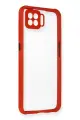 Newface Oppo A73 Kılıf Miami Şeffaf Silikon - Kırmızı