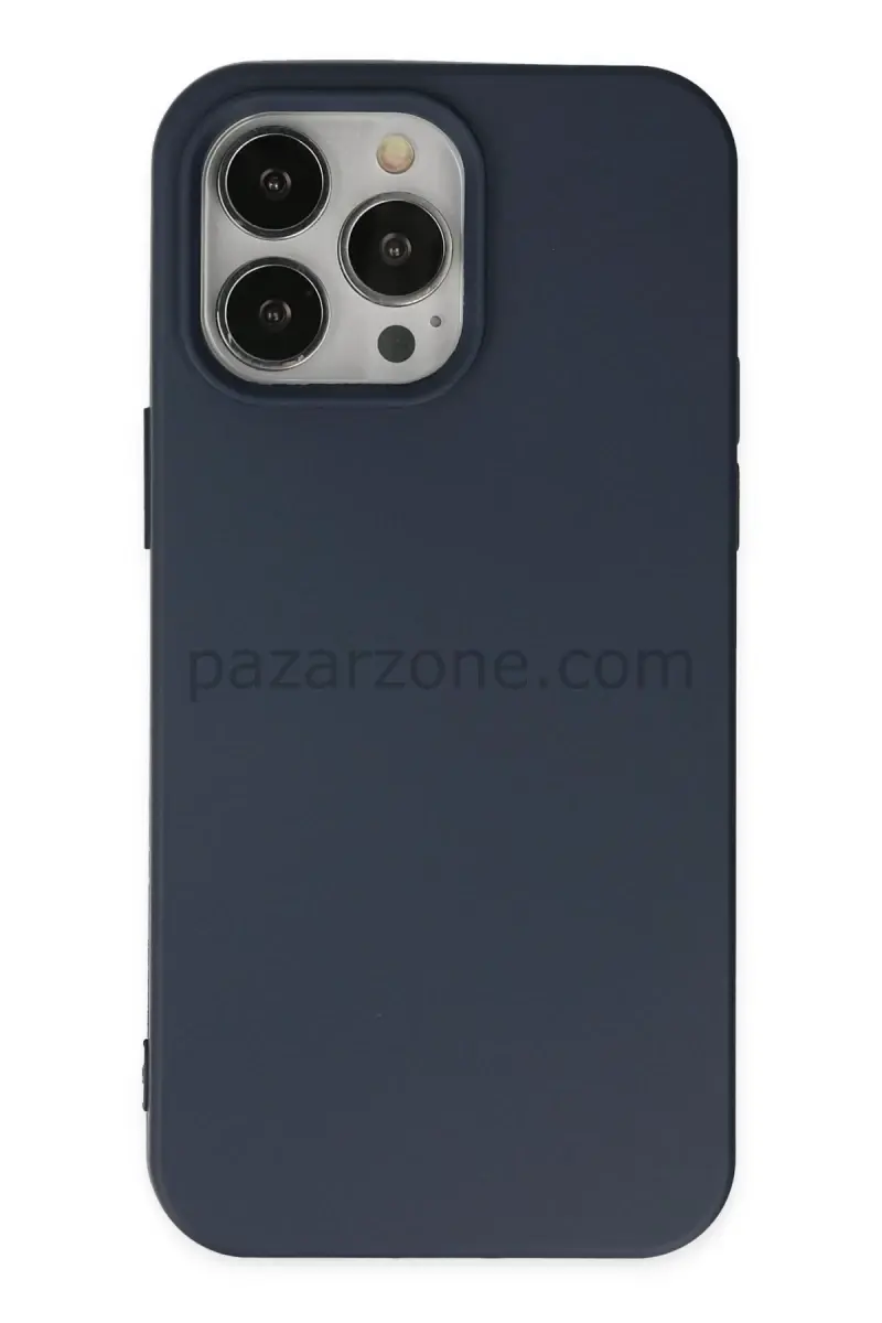Newface Apple iPhone 14 Pro Kılıf Nano içi Kadife Silikon - Lacivert