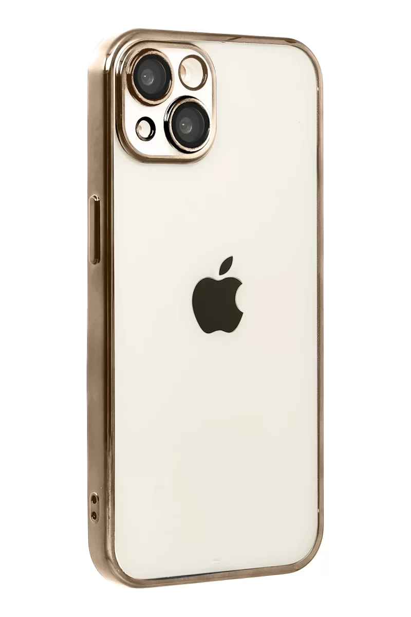 Newface Apple iPhone 15 Razer Lensli Silikon - Çöl Titanyum