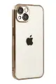 Newface Apple iPhone 15 Razer Lensli Silikon - Çöl Titanyum