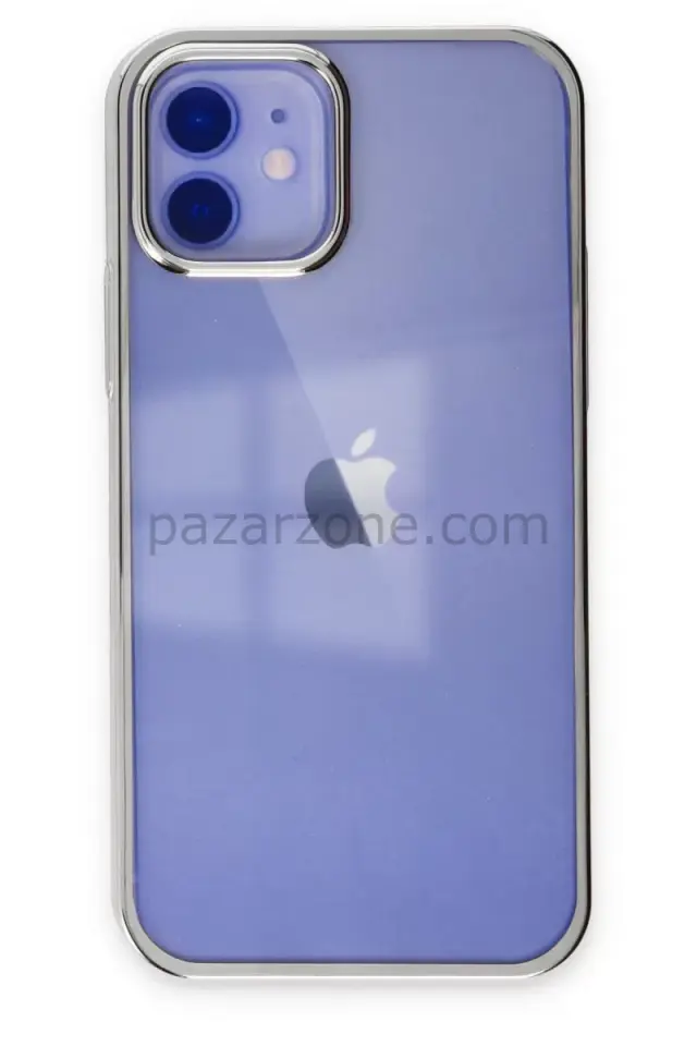 Newface Apple iPhone 12 Kılıf Element Silikon - Gümüş