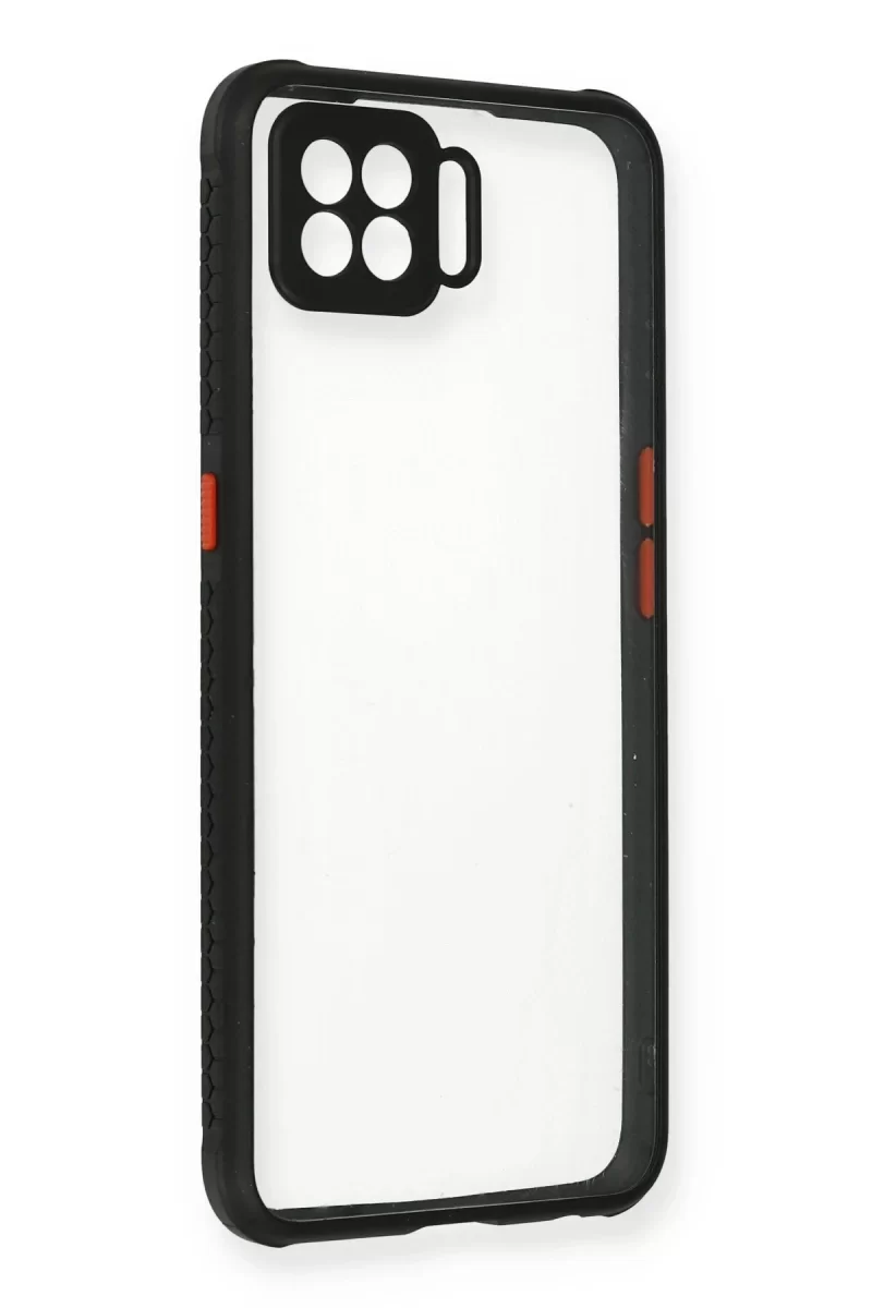 Newface Oppo A73 Kılıf Miami Şeffaf Silikon - Siyah