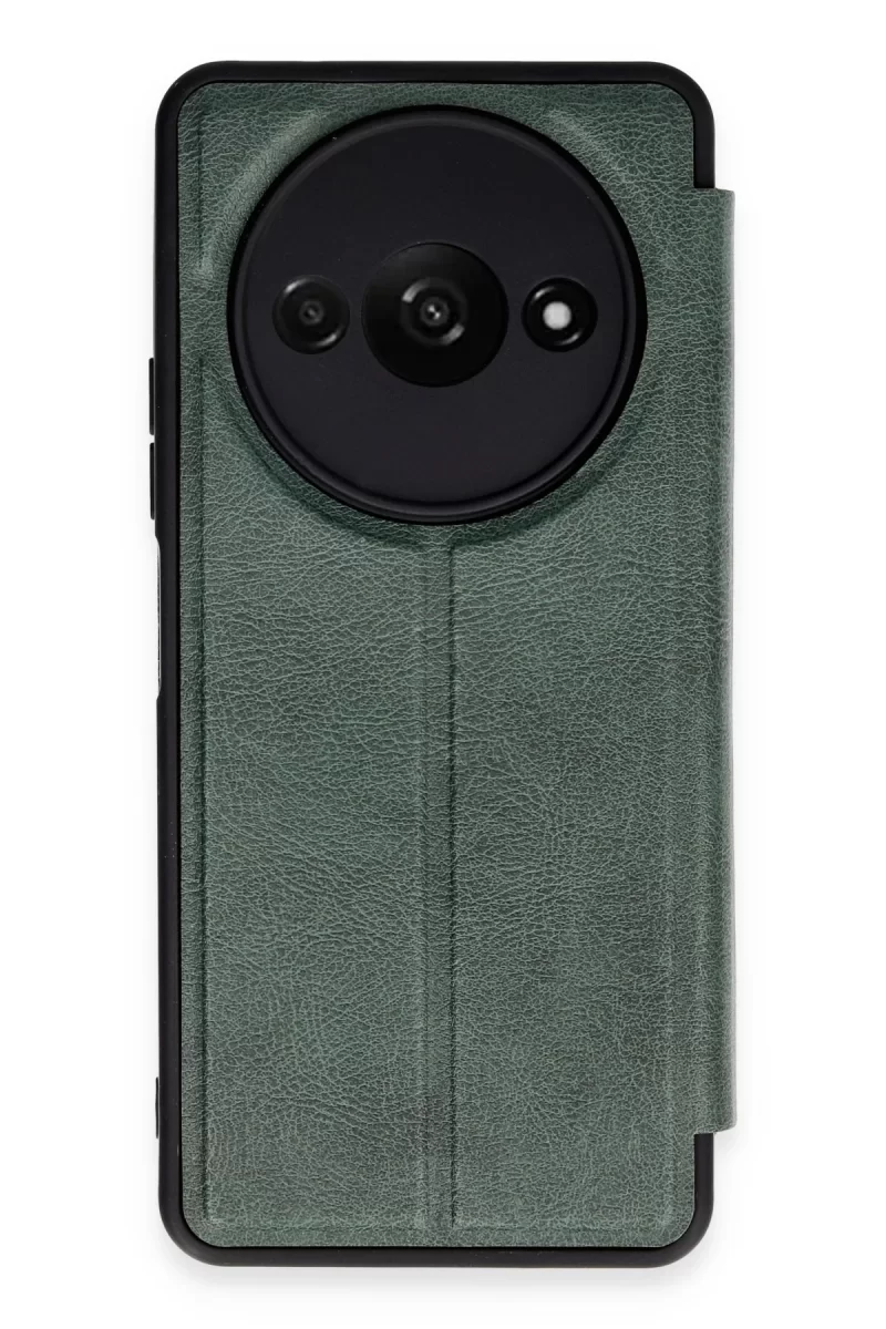 Newface Xiaomi Redmi A3 4G Kılıf Flip Cover - Koyu Yeşil