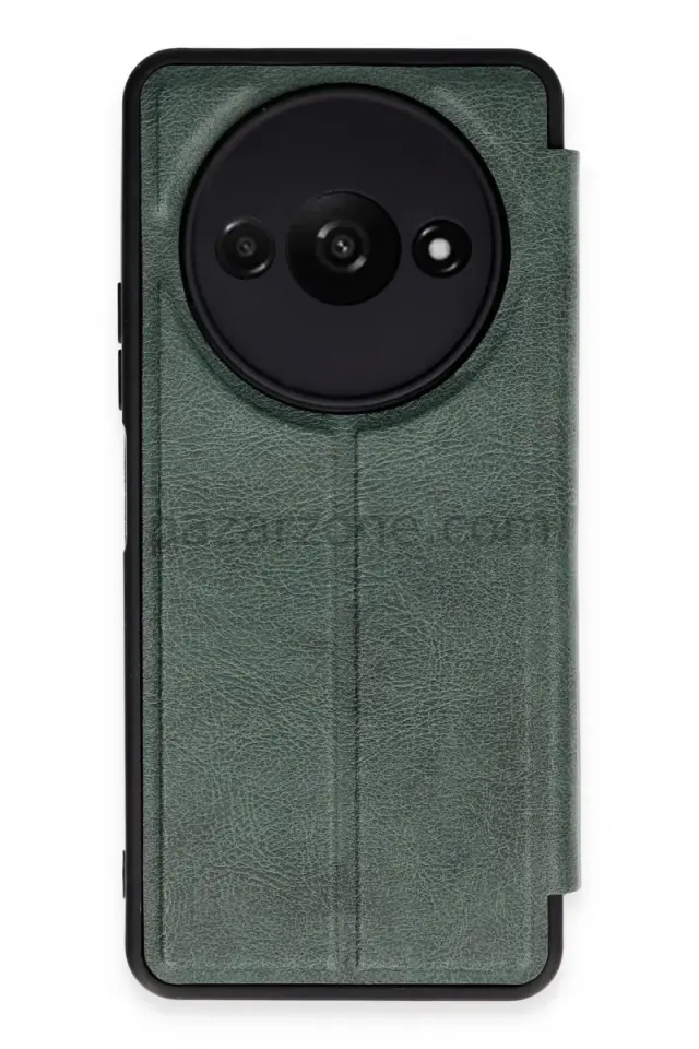 Newface Xiaomi Redmi A3 4G Kılıf Flip Cover - Koyu Yeşil