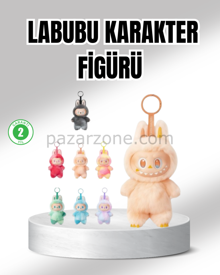 Labubu Peluş Oyuncak – Koleksiyonluk Yumuşak Dekoratif Figür 20 cm