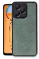 Newface Realme Note 50 4G Kılıf Aras Deri Kapak - Koyu Yeşil