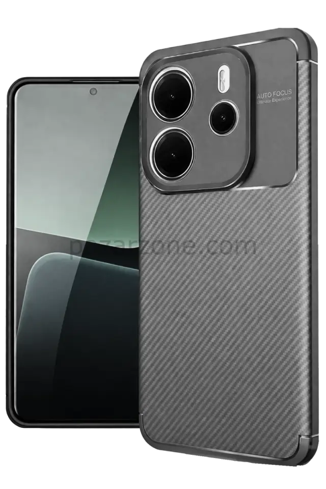 Newface Xiaomi Redmi Note 14 4G Kılıf Auto Focus Karbon Kapak - Gri