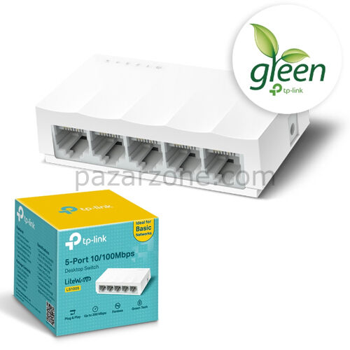 TP-LINK LiteWave 5 Port LS1005 10/100 Plastik Kasa Switch