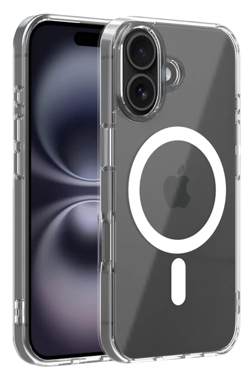 Newface Apple iPhone 17 Combo Sert Şeffaf Magsafe Kapak - Şeffaf
