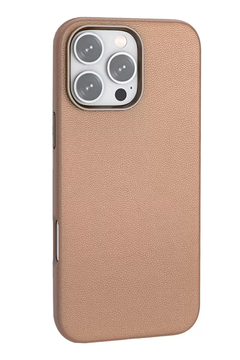 Joko Apple iPhone 16 Pro Wonder Deri Magsafe Kapak - Bronz