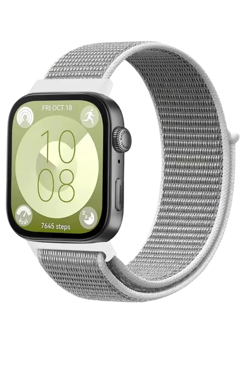 Newface Huawei Fit 4 Hasırlı Cırtcırtlı Kordon - Beyaz