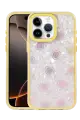 Newface Apple iPhone 15 Pro Max Lumi Desenli Kapak - Sarı