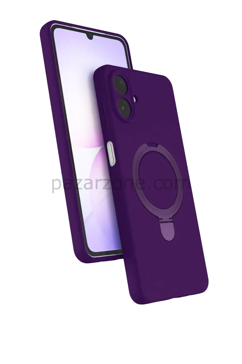 Newface Samsung Galaxy A07 4G Regal Magsafe Standlı Kapak - Derin Mor