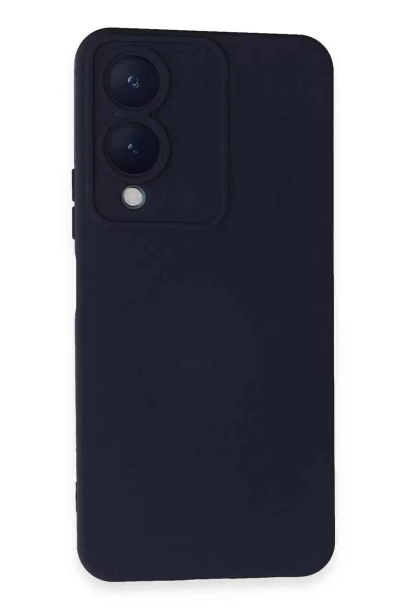 Newface Vivo Y17S Kılıf Nano içi Kadife Silikon - Lacivert
