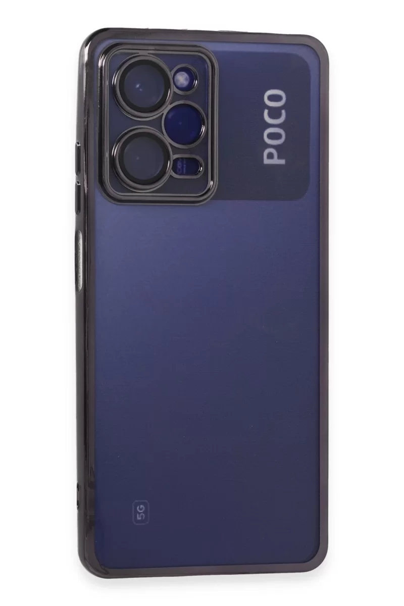 Newface Xiaomi Poco X5 Pro 5G Kılıf Razer Lensli Silikon - Mor
