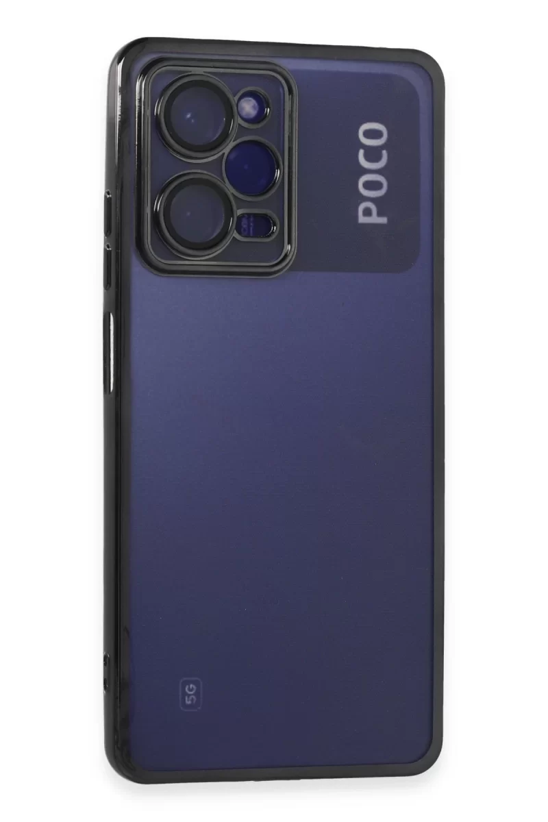 Newface Xiaomi Poco X5 Pro 5G Kılıf Razer Lensli Silikon - Siyah