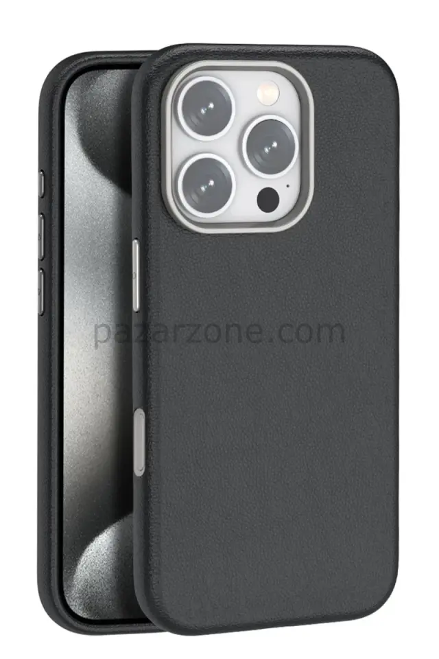 Joko Apple iPhone 16 Pro Wonder Deri Magsafe Kapak - Siyah