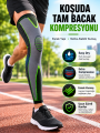 Ergonomik Uzun Spor Dizliği Esnek Kumaşlı Tam Boy Kompresyon Desteği