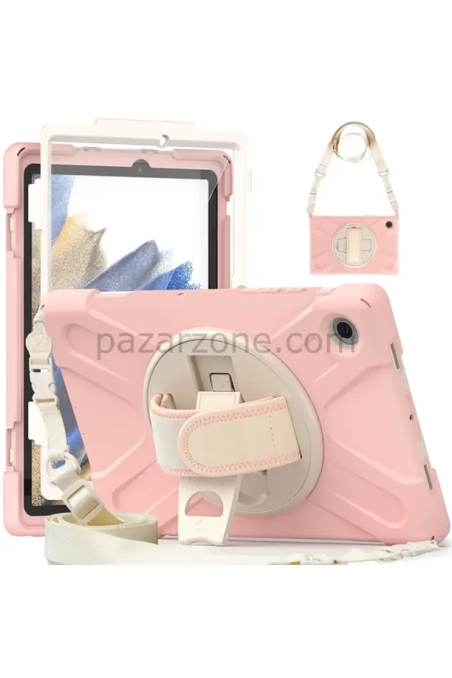 Newface Samsung Galaxy X200 Tab A8 10.5 Kılıf Amazing Tablet Kapak - Pembe