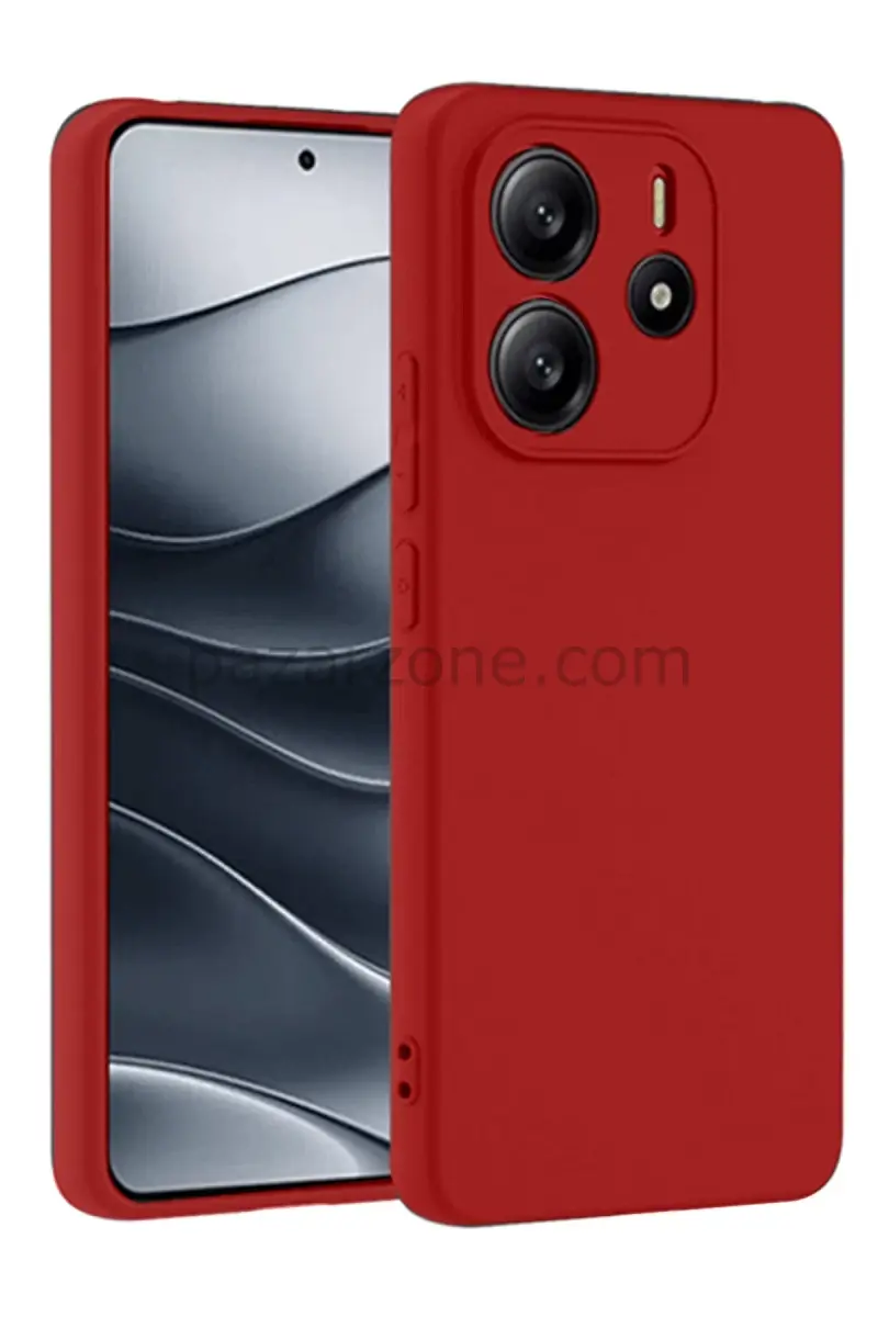 Newface Xiaomi Redmi Note 14 4G Kılıf First Silikon - Kırmızı