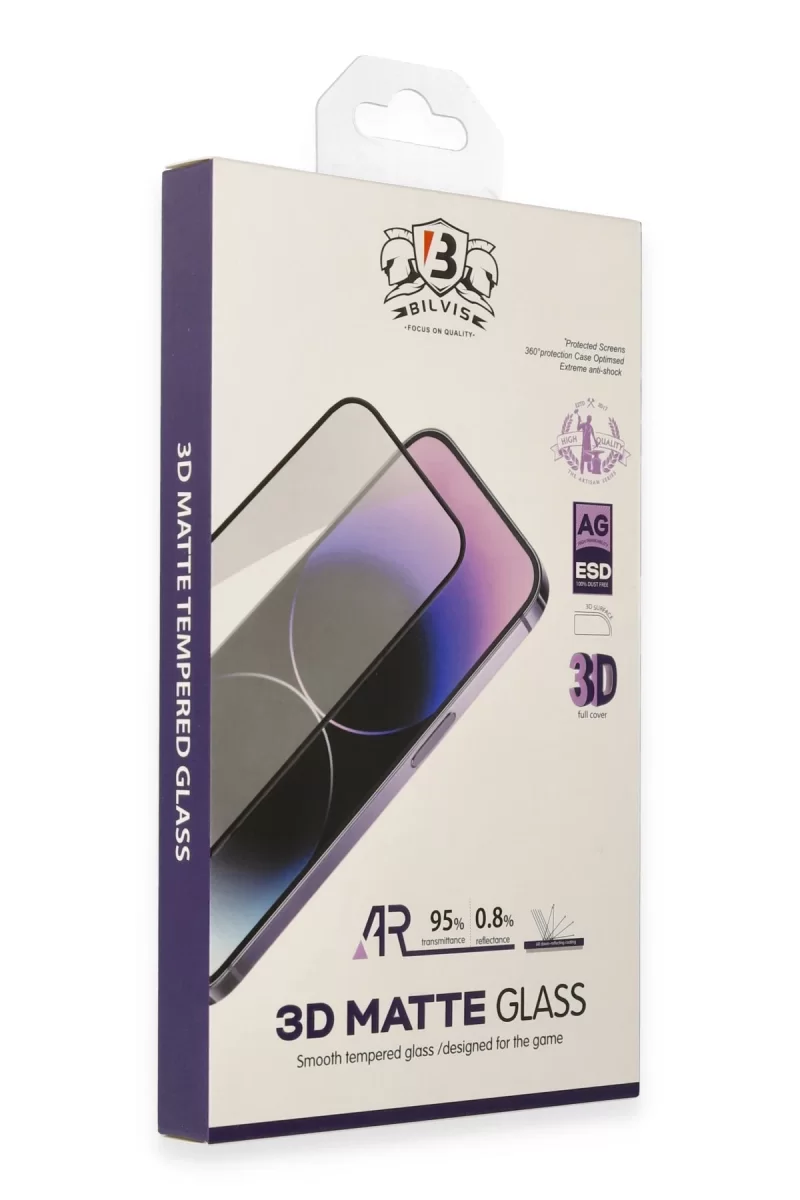 Newface Apple iPhone 14 Pro Max Bilvis 3D Mat Cam Ekran Koruyucu