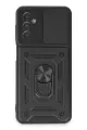 Newface Samsung Galaxy M14 5G Kılıf Pars Lens Yüzüklü Silikon - Siyah