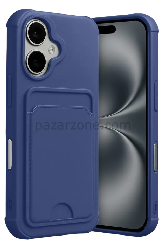 Newface Apple iPhone 17 Kelvin Kartvizitli Silikon - Lacivert