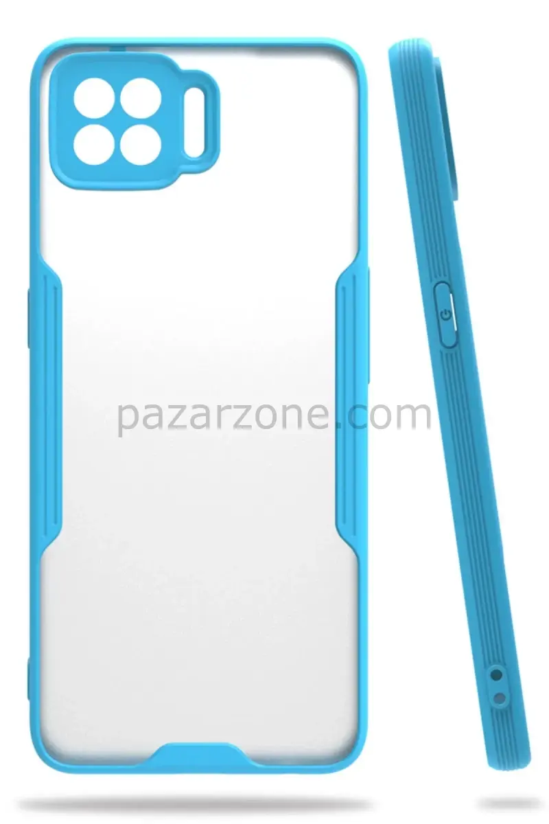 Newface Oppo A73 Kılıf Platin Silikon - Mavi