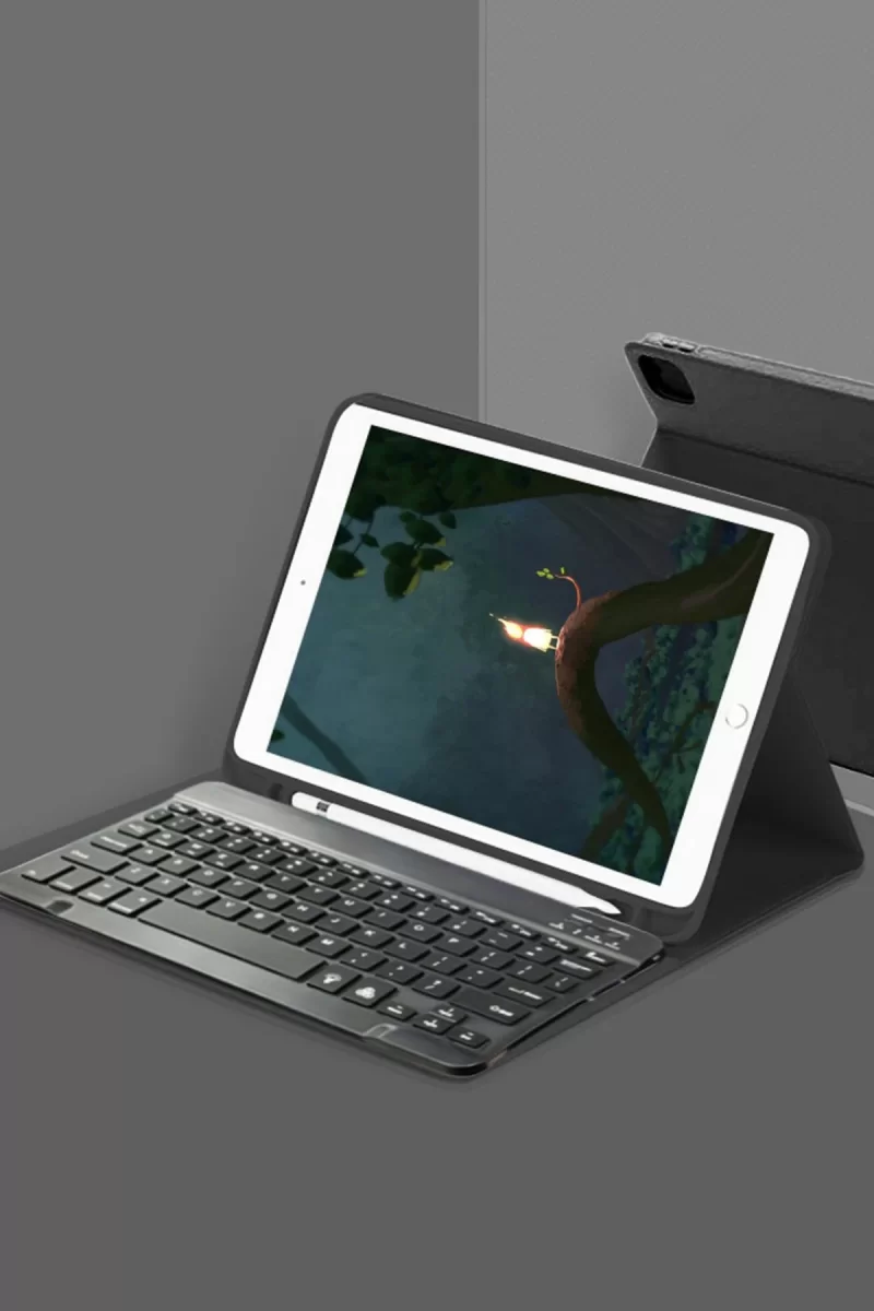 Newface Samsung Galaxy X200 Tab A8 10.5 Kılıf KC01 Smart Klavyeli Tablet Kılıfı - Siyah