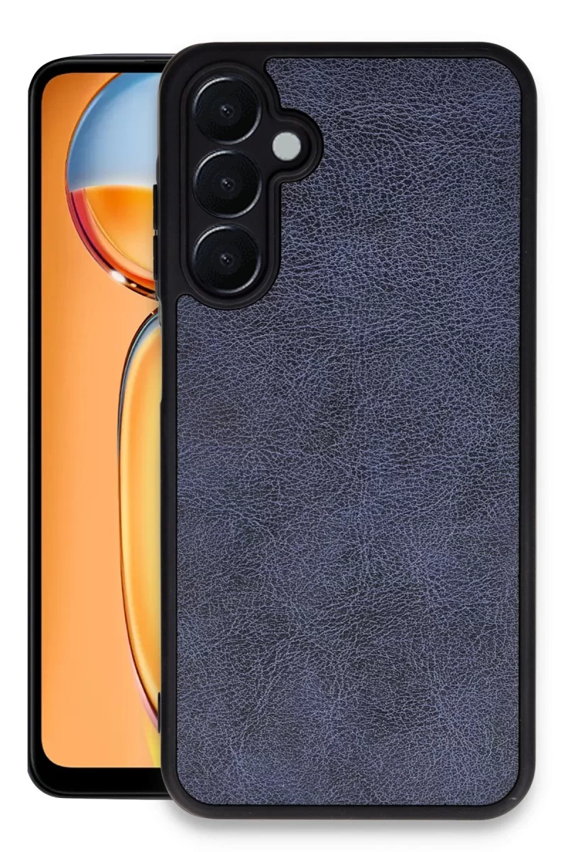 Newface Samsung Galaxy A55 5G Kılıf Aras Deri Kapak - Lacivert