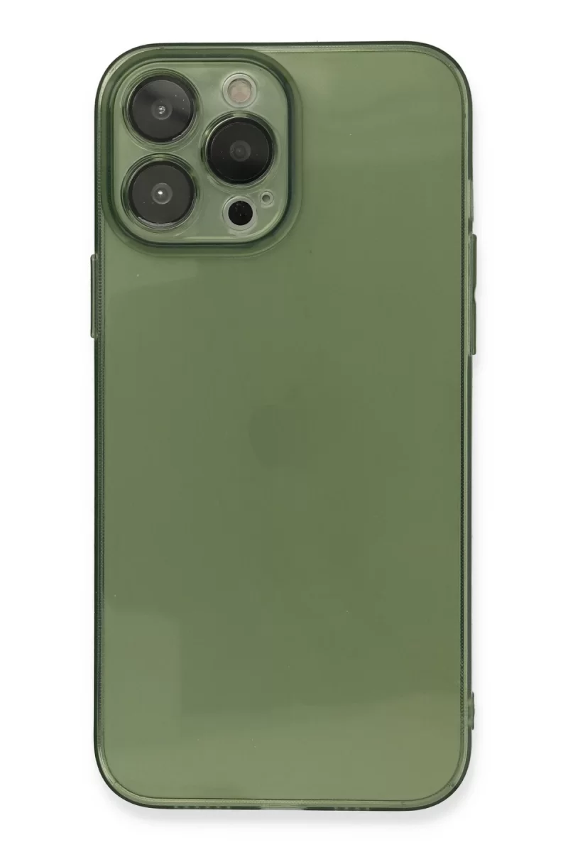 Newface Apple iPhone 13 Pro Kılıf Fly Lens Silikon - Yeşil